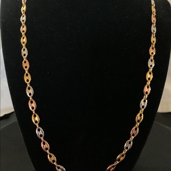 14k tri color Gucci link chain - Picture 2 of 6